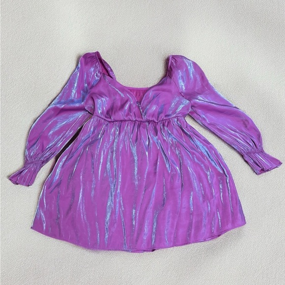 Sold Out SHEIN SXY Plus Flounce Sleeve Overlap Collar Dress - Picture 3 of 5